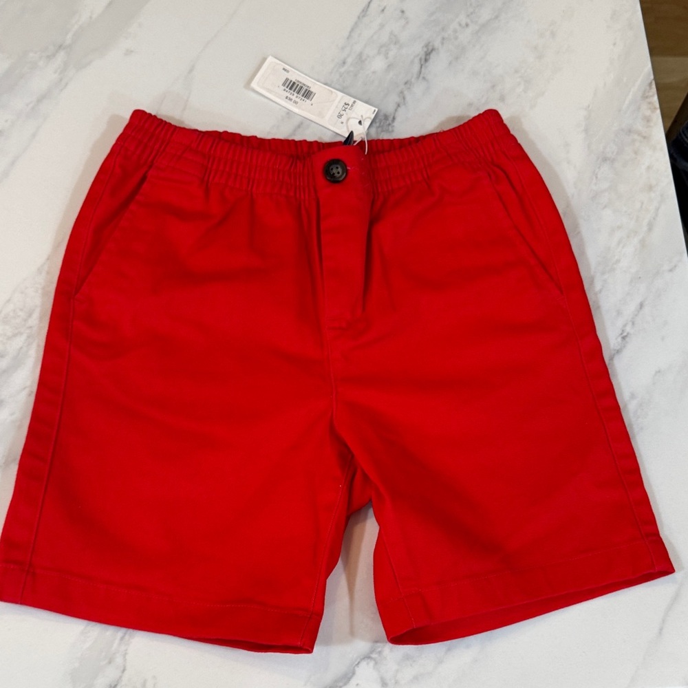 Janie and Jack Bright Red Kids Shorts